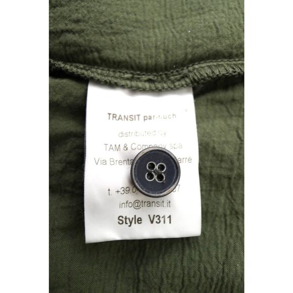 TRANSIT PAR SUCH Linen Blend Utility Army Jacket Made in Italy YOOX 3 L $370 - Picture 9 of 10